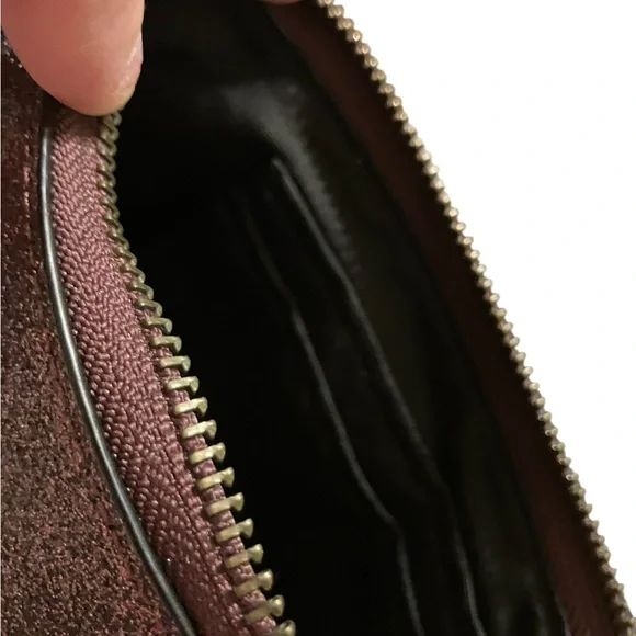 Coach Metallic Purple Wristlet with Chain Strap. NWOT - Picture 7 of 8